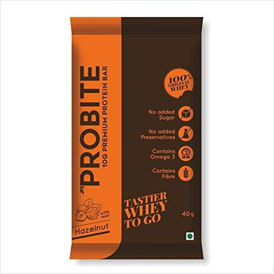 

Probite Premium Hazelnut - 40 Grams x 6 Bars Protein Bars(240 g, Hazelnut)