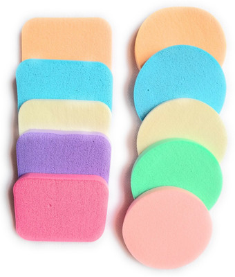 

threesome Makeup Beauty Foundation Cream Powder Liquid Blender Puff Sponge set of 10
