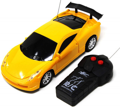 TOYGALAXY SMALL SIZE RC 1/24 Remote control Sports car for kids(Yellow)
