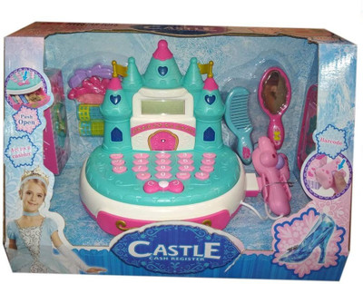 

Smartcraft Castle Cash Register Toy for Girls with Calculator, Scanner, Credit Card & Beauty Accessories