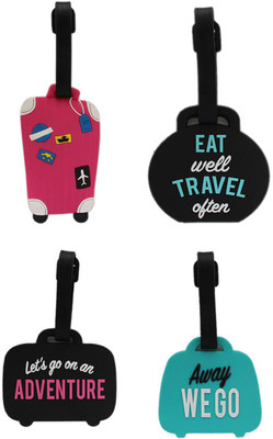 

Shoppernation Luggage Tag Adventure Travel - Pack of 4 (CLNT34) - Bag Adventure Tags Luggage Tag(Multicolor)