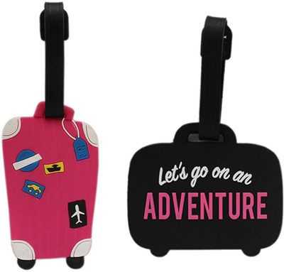 

Shoppernation Luggage Tag Adventure With Suitcase - Pack of 2 (CLNT32) - Bag Adventure Tags Luggage Tag(Multicolor)