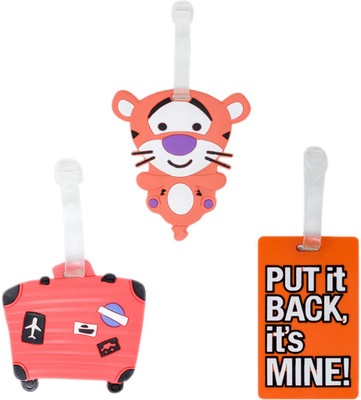 

Shoppernation Luggage Tag Set Tiger Suitcase Put it back its mine - Pack of 3 (CLNT39) - Bag Travel Tags Luggage Tag(Multicolor)