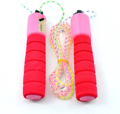 

sc Jump Counter Ball Bearing Skipping Rope(Pink, Length: 300 inch)