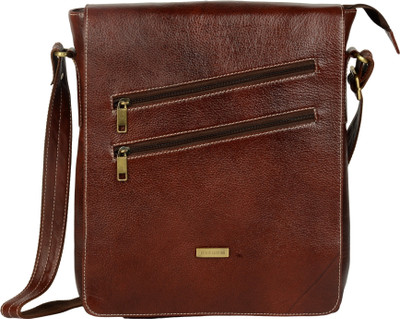 

Brand Leather Boys & Girls Casual Brown Genuine Leather Sling Bag