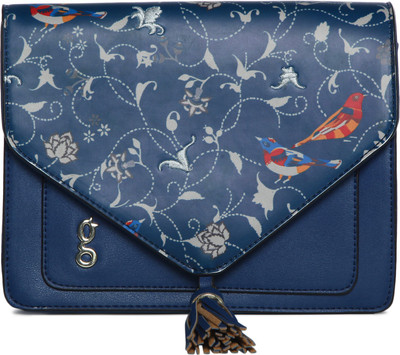 

Global Desi Women Casual Blue PU Sling Bag