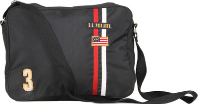 

U.S. Polo Assn Men Casual Black Nylon Messenger Bag