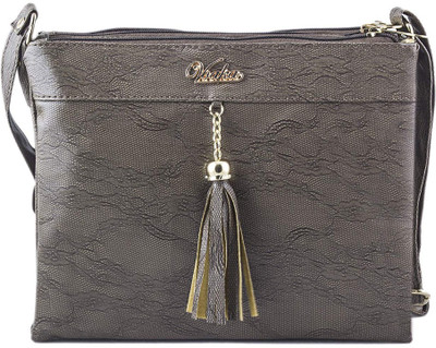 

Voaka Women Casual Grey Canvas Sling Bag