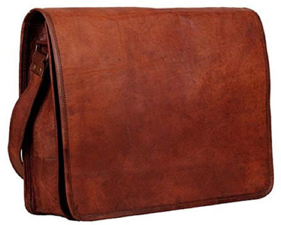 

dzcollections Men & Women Casual Brown Genuine Leather Sling Bag