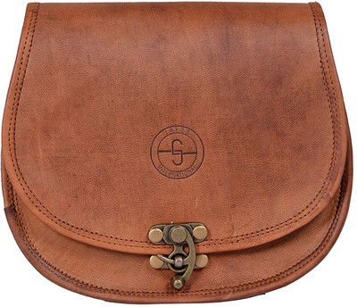

JAYSS HIDES Girls Evening/Party, Casual Brown Genuine Leather Sling Bag