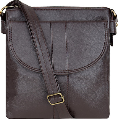 

BumBart collection Men & Women Casual Brown Leatherette Messenger Bag