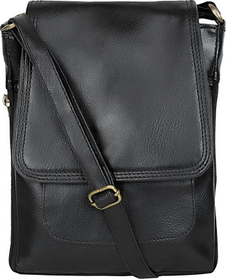 

BumBart collection Men & Women Casual Black Leatherette Messenger Bag