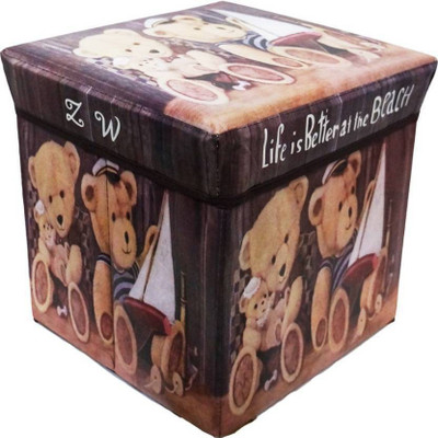 VRT Storage Box PORTABLE & FOLDABLE LAUNDRY BOX CUM SITTING STOOL Folding /sitting stool/stool/pouffes for Living and Bedroom /puffy stool...