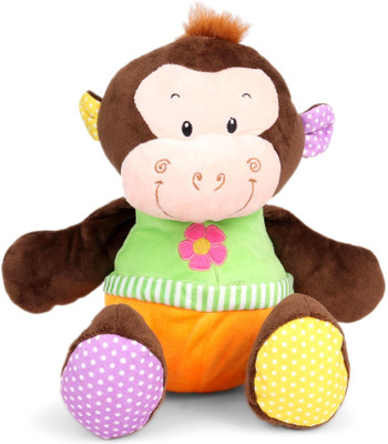 

My Baby Excels Monkey Plush with Flower 25 cm - 25 cm(Multicolor)