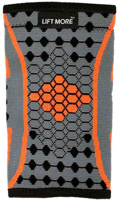 

LIFT MORE Fitness Elbow Support Compression Support Sleeve - (One Pair) Elbow Support (, Grey Orange