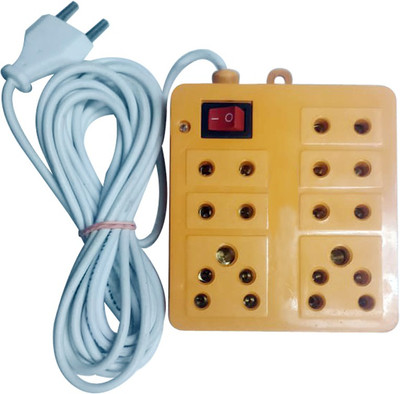 

ACCESSOREEZ Extension_Square yellow 7 Socket Surge Protector(Yellow)