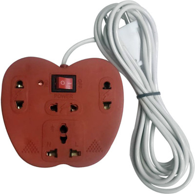 

ACCESSOREEZ Extension_Apple red 4 Socket Surge Protector(Red)
