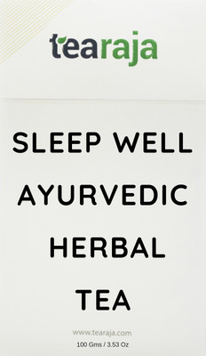 

Tearaja Sleep Well Ayurvedic Herbal Tea, 100 Gms | Good Sleep | Calms Mind, Body & Soul | Heals Chakras | Relaxing Herbal Drink | Contains USDA Certified Organic Green Tea, Indian Ginseng (Ashwagandha), Calendula, Cardamom, Lavender Herbal Tea(100 g, Vacu