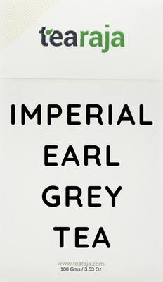 

Tearaja Imperial Earl Grey Tea 100 GMS | Makes 50 Cups | 100 % Natural Bergamot Oil | Premium Black Tea | Floral & Citrus Flavour | Fresh Loose Leaf | Nitrogen Flushed, Vacuum Sealed for Freshness| Bergamot Orange Black Tea(100 g, Vacuum Pack)