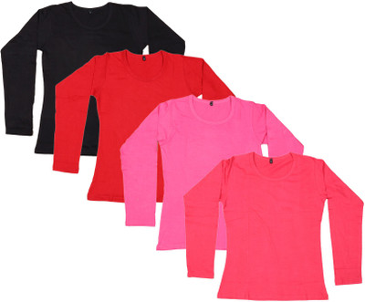 Indistar Casual Regular Sleeve Solid Women Multicolor Top