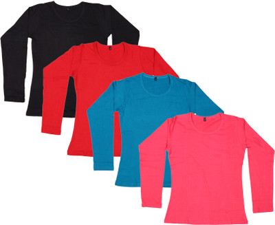 Indistar Casual Regular Sleeve Solid Women Multicolor Top
