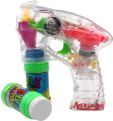

TALKING GANESHA Bubble Gun With Music & Light With 2 Bubble Bottles Inside (Multicolour)(Multicolor)