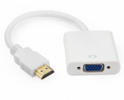 

DILURBAN TV-out Cable HDMI To VGA Audio Support Plug and Play Up to 1080P Full HD Display No External Power Required to Play HV04(White, For TV)