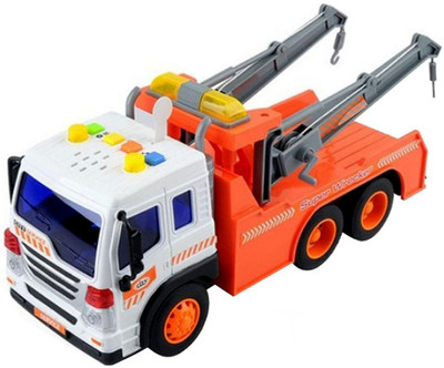 

HALO NATION Wrecker Tow Truck Toy, Friction Powered - Trafic Police Toe Truck - Lift Truck(Orange)