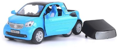 

Miss & Chief Die Cast Metal Body Battery Operated Blue 6 Wheels Model Car Toy with Light and Sound Effects(Blue)