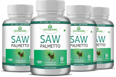 

Nutriherbs Saw Palmetto - 60 Capsules - (Pack of 4)(240 No)