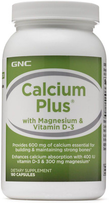 

GNC Calcium Plus with Magnesium Vitamin D-3- 180 Capsules(180 No)