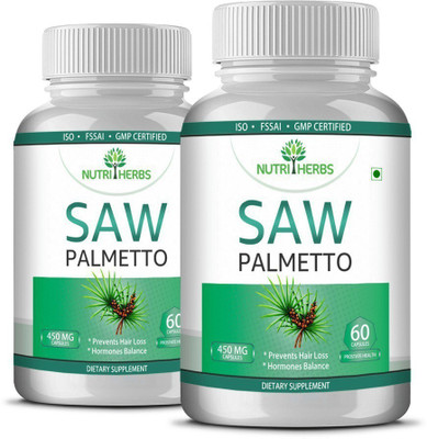 

Nutriherbs Saw Palmetto - 60 Capsules - (Pack of 2)(120 No)