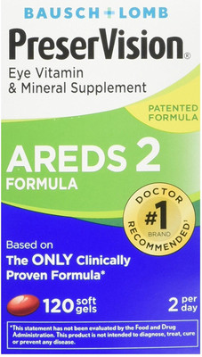 

Bausch & Lomb PreserVision, AREDS 2 Formula, Vitamin & Mineral Supplement, 120 Soft Gels(120 No)