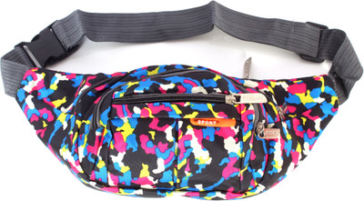 

b4bags Military Waist Pack Pouch for Outdoor Travel Belt Bag (WB10502 Black-Yellow) Waist Pouch(Black, Yellow)