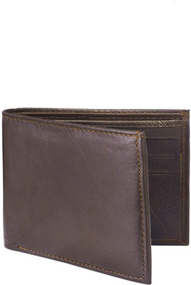 

New Friends Collection Men Brown Genuine Leather Wallet(9 Card Slots)