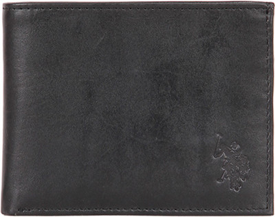 

U.S. Polo Assn Men Black Genuine Leather Wallet(3 Card Slots)