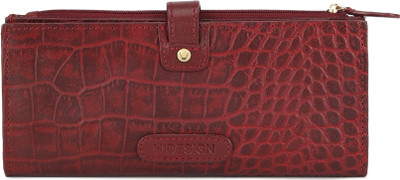 

Hidesign Women Red Genuine Leather Wallet(13 Card Slots)