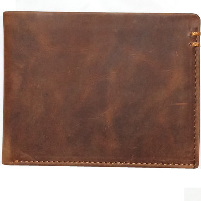 

HEENA FASHION Men Casual Brown Genuine Leather Wallet(8 Card Slots)