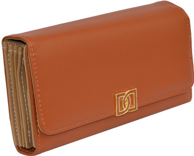 

Quickk Women Tan Artificial Leather Wrist Wallet(5 Card Slots)