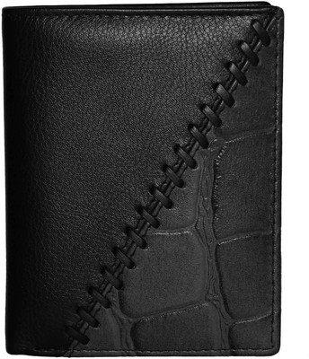 

Justrack Men Black Genuine Leather Wallet(6 Card Slots)