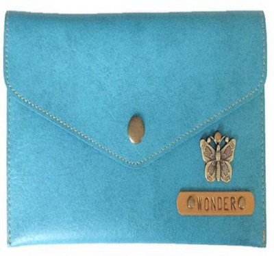 

The Junket Women Khaki Artificial Leather Wallet(2 Card Slots), Turquoise