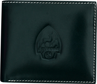

hytrendz Men Black Genuine Leather Wallet(4 Card Slots), Black/red