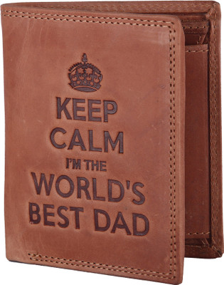 

Hide Hunt Men Tan Genuine Leather Wallet(5 Card Slots)