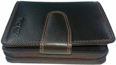 

TOUGH Women Brown Genuine Leather Wallet(9 Card Slots)