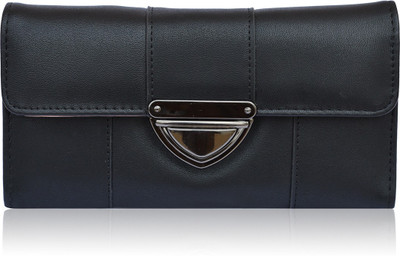 

Quickk Women Black Artificial Leather Wallet(10 Card Slots)