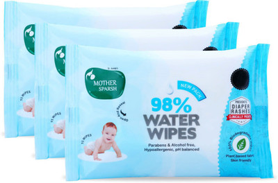 

Mother Sparsh 98% Water Wipes (15 Baby Wipes, Pack of 3)(3 Pieces)