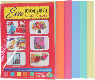 

SAMPADA Bauzooka Eva Foam Sheet 5 Different Color A4 Size 3mm Thickness