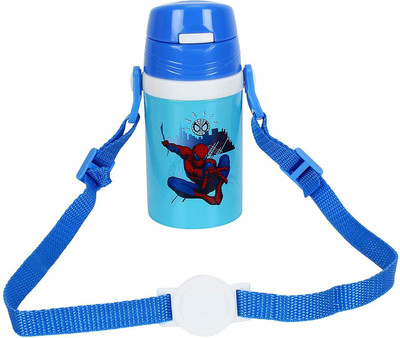 

WonderKart 210 ML Cartoon Printed Double Layer Stainless Steel Kids Sipper/Water Bottle with Neck Strap - Blue - 210 ml(Blue)