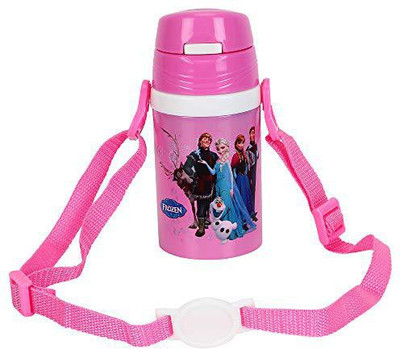 

WonderKart 210 ML Cartoon Printed Double Layer Stainless Steel Kids Sipper/Water Bottle with Neck Strap - Pink - 210 ml(Pink)
