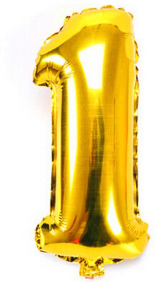

Events Framer Solid 1 - Number Foil Balloon Gold Letter Balloon(Gold, Pack of 1)